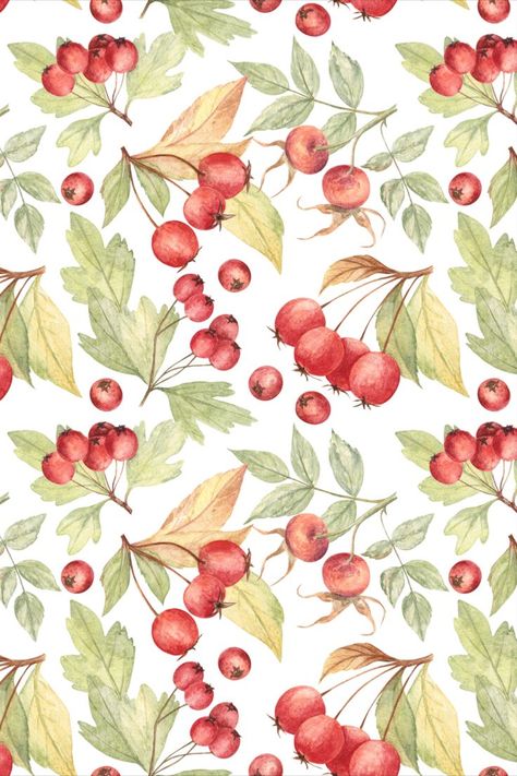 Aesthetic Farmhouse, Hawthorn Berries, House Illustration, Mood Board Inspiration, Cottagecore Aesthetic, Pattern Illustration, Watercolor Pattern, Spring Green, Botanical Illustration