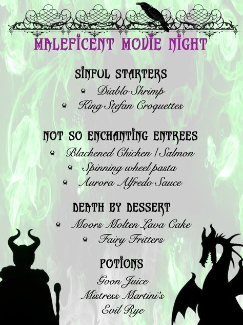 Movie Night And Dinner, Themed Movie Night Ideas Food, Twitches Movie Dinner, Halloween Movie Night Dinner, Halloween Movie Themed Dinner Ideas, Addams Family Movie Night Food, Movie And Dinner Ideas, Disney Movie Night Dinner Recipes, Disney Theme Movie Night Ideas