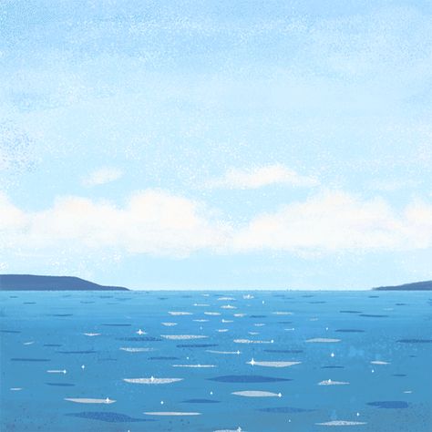 Alyssa Scott — Half Moon Bay Ocean Gif, Alyssa Scott, Sea Illustration, Beach Illustration, Ocean Day, Animation Sketches, Half Moon Bay, Ocean Wallpaper, Oceans Of The World