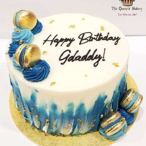 Buttercream Birthday Cake, Blue Birthday Cakes, Dad Birthday Cakes, 21st Birthday Cakes, Homemade Birthday Cakes, Adult Birthday Cakes, Give Love, A Birthday Cake, Birthday Cakes For Men