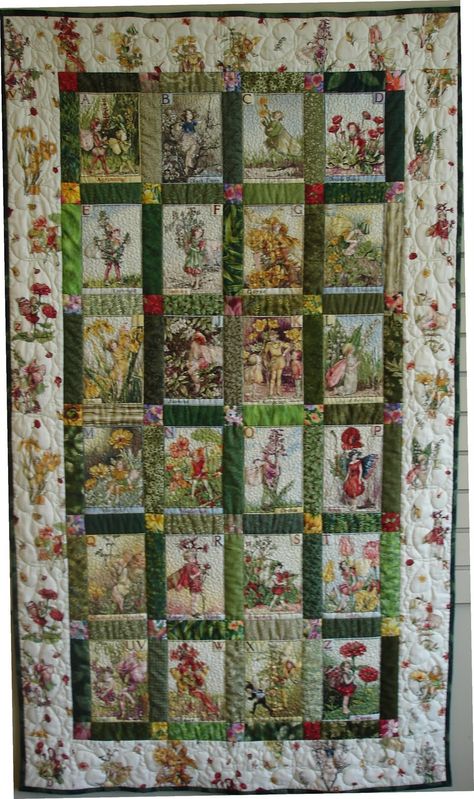 Carola's Quilt Shop: Alphabet Fairy Panel from Michael Miller Alphabet Fairy, Fairy Quilt, Alphabet Quilt, Panel Quilt Patterns, Sew Simple, Childrens Quilts, Sampler Quilts, Bird Quilt, Cicely Mary Barker