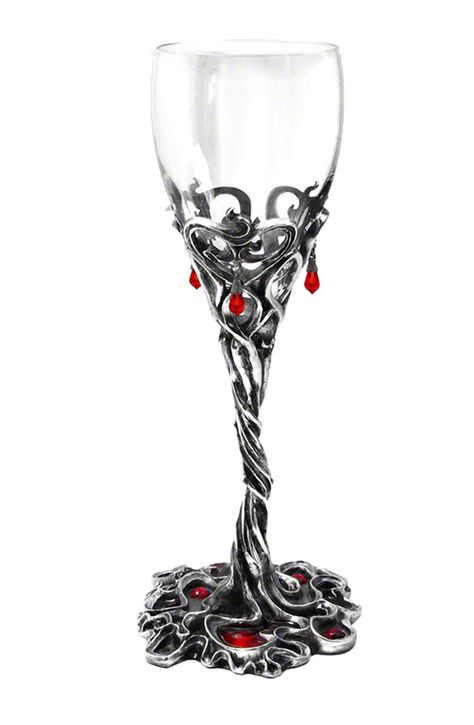 Alchemy Gothic - Dracula's Cup Wine Glass Gothic Wedding Theme, Vampire Gothic, Wedding Wine Glasses, Goth Shoes, Alchemy Gothic, Home Decor Boxes, Goth Home Decor, Wine Wedding, Gothic Home Decor