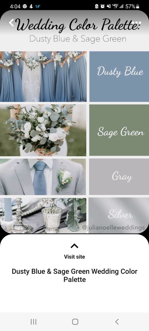 Blue Motif Wedding Color Palettes, Sage Green Motif Wedding, Green Motif Wedding Ideas, Dusty Blue And Sage Wedding Theme, Wedding Motif Color 2024, Wedding Motif 2022, Theme Colours For Wedding, Wedding Motif 2023, Wedding 2023 Colors