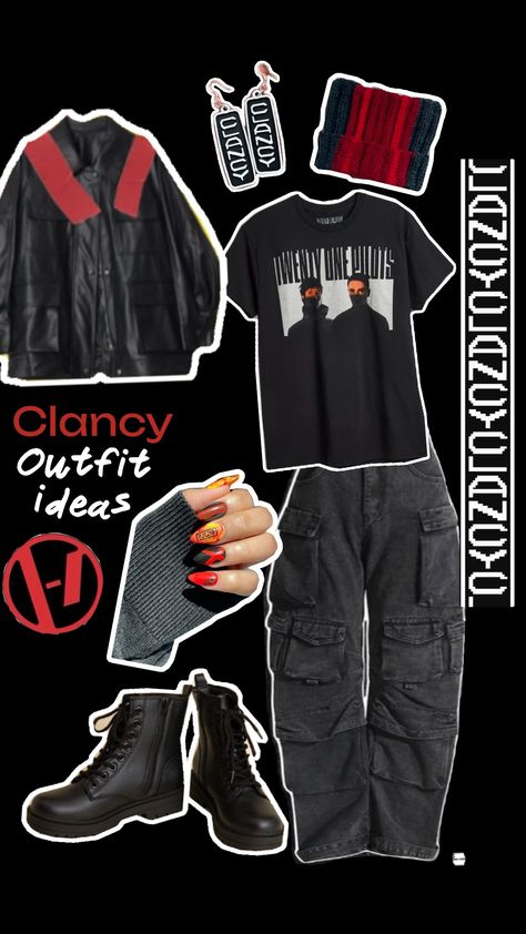 Twenty One Pilots | Clancy outfit ideas Twenty One Pilots Outfit Concerts, Clancy Outfit, Twenty One Pilots Outfit Ideas, Twenty One Pilots Outfit, Twenty One Pilots Concert Outfit, Clancy Twenty One Pilots, Pilots Aesthetic, Twenty One Pilots Concert, Twenty One Pilots Aesthetic