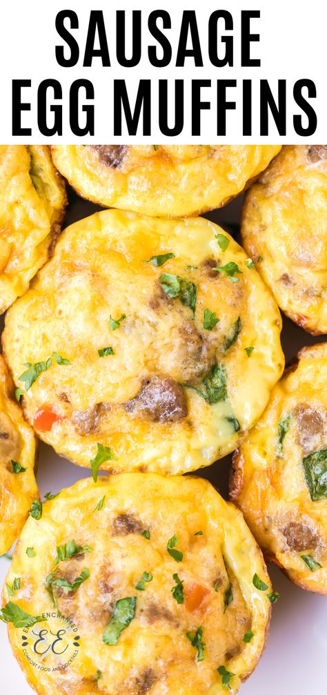 Sausage And Egg Muffins, Breakfast Ideas With Eggs, Ideas With Eggs, Sausage Egg Muffins, Sausage Muffins, Egg And Grapefruit Diet, Egg Muffins Recipe, Egg Muffins Breakfast, Recipe Breakfast