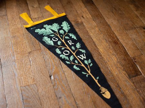 Oxford Pennant, Pennant Flags, Tree Lover, Wall Flag, Pennant Banner, Felt Pennants, Pennant Banners, Dark Art Illustrations, Decor Aesthetic