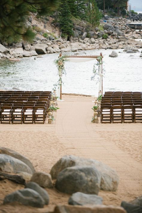 Scenic Wedding Venues, Lake Tahoe Wedding Venues, Beach Resort Wedding, Scenic Wedding, Lake Tahoe Wedding, Lake Tahoe Weddings, Beach Ceremony, Tahoe Wedding, Resort Wedding