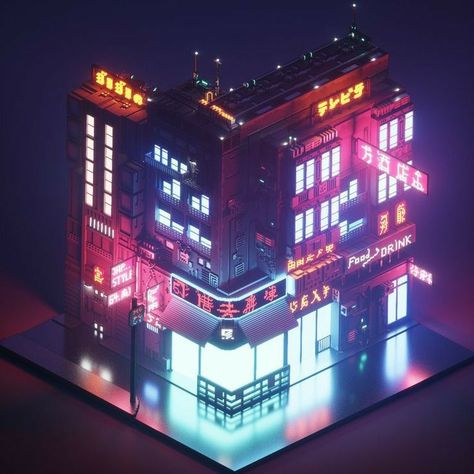 Cyberpunk Blender, Geometri Dash, Minecraft Cyberpunk, Cyberpunk House, Cyberpunk Cities, Cyberpunk Apartment, Cyberpunk Building, Ville Cyberpunk, 3d Diorama