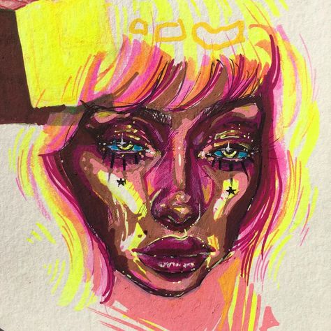 Marker Kunst, Art Folder, Best Drawing Ideas, Best Drawing, Pop Surrealism, Sketch Painting, Trippy Art, Yellow Painting, Painting Drawing