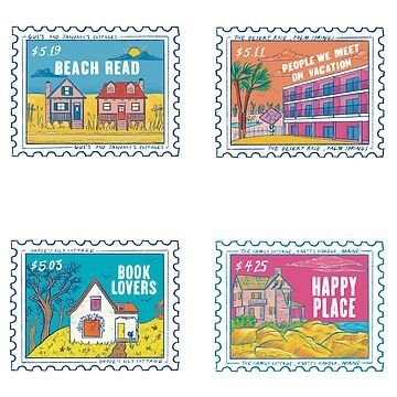 Mini sticker set of the 4 Emily Henry stamps inspired by locations from the books! • Millions of unique designs by independent artists. Find your thing. Sticker Design Inspiration, Emily Henry, Beach Read, Scrapbook Stickers Printable, Book Community, Book Posters, Beach Reading, Book Images, Reading Journal