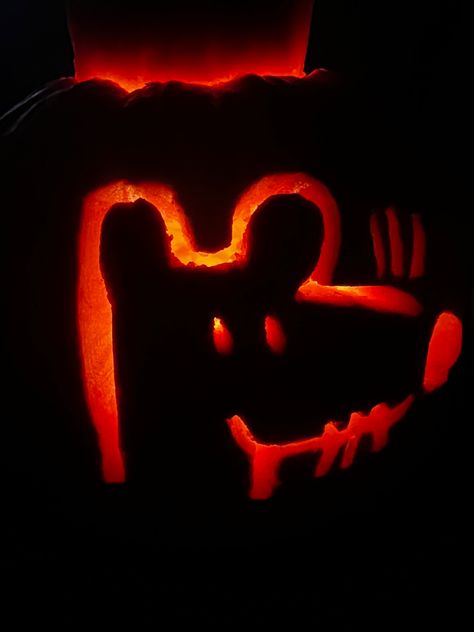 Wanted to carve a cute design into my pumpkin this Halloween soooo i went with maisy mouse Maisy Mouse, Mouse Pumpkin, Jack O, Cute Design, Jack O Lantern, Pumpkin Carving, Cute Designs, Pumpkins, Carving