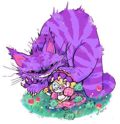 Alice In Wonderland Fanart, Lsd Art, Illustrator Character, Alice In Wonderland Aesthetic, The Cheshire Cat, Banner Images, Spin Master, Adventures In Wonderland, Cheshire Cat