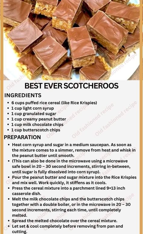 Best Ever Scotcheroos, Scotcheroos Recipe Best, Solstice Cookies, Old Fashioned Candy Recipes, Scotcharoos Recipe, Dipped Peanut Butter Cookies, Scotcheroos Recipe, Danger Danger, Christmas Cookies Recipes