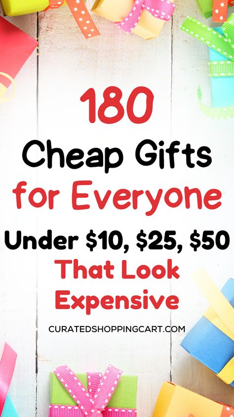 Looking for cheap gift ideas that are affordable, unique, and thoughtful? Find 180 budget-friendly gifts for birthdays, Christmas, anniversaries, and special occasions. These inexpensive gifts under $10, $25, $50, and $100 include DIY gifts, small gifts for family & friends and meaningful gifts that look expensive. 🎁 Explore all the best affordable gift ideas before they sell out! Perfect for anyone on a budget! Best gifts under $50, last-minute gifts, gifts on a budget, frugal gift ideas. Best Gifts Under 50, Frugal Gift Ideas, Gifts On A Budget, Cheap Gift Ideas, Affordable Gift Ideas, Inexpensive Gifts, Budget Friendly Gift, Cheap Gift, Look Expensive