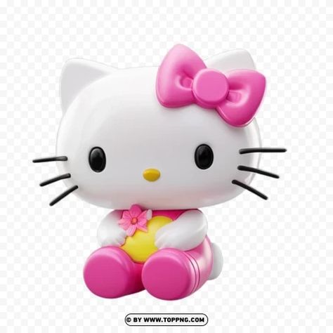 Hello Kitty Transparent, Hello Kitty Sitting, Png Hello Kitty, Hello Kitty Png, Kitty Png, Hello Kitty 3d, Transparent Image, Funny Emoji, Png Clipart