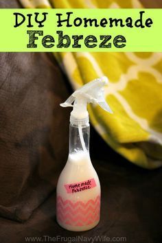 Diy Fabreeze, Febreeze Diy, Febreze Recipe, Febreze Spray, Diy Febreze, Homemade Febreze, Diy Room Spray, Homemade Cleaning Supplies, Homemade Laundry Detergent