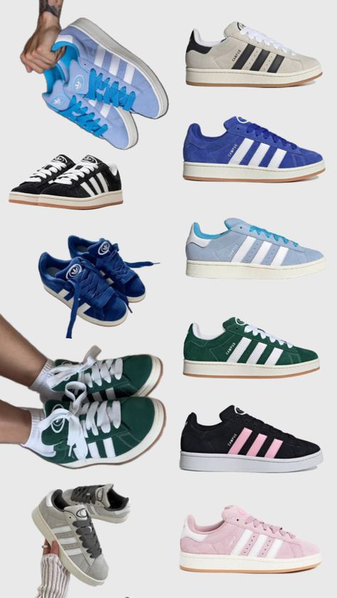 Adidas Campus 00s #adidas Campus 00, Adidas Campus 00s, Trendy Shoes Sneakers, Preppy Shoes, Pretty Shoes Sneakers, Shoes Outfit Fashion, Shoe Wishlist, Nike Air Shoes, Cute Nike Shoes