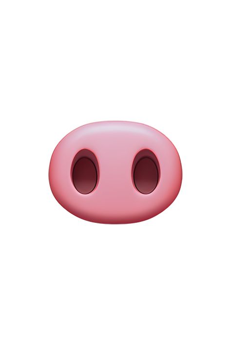 The emoji 🐽 depicts a pink pig nose with two nostrils and a slight curve at the bottom. It has a cartoonish appearance and is often used to represent pigs or to convey cuteness. Emoji Ip, Pig Emoji, Emojis Iphone, Apple Emojis, Pig Snout, Ios Emoji, Pig Png, Emoji Iphone, Pig Face