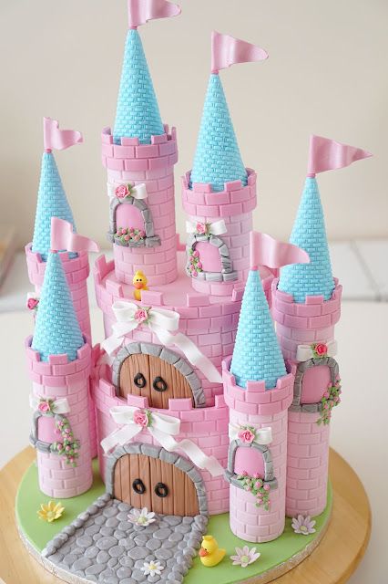 Princess Castle Cakes For Girls Birthday, Princess Palace Cake, Sleeping Beauty Castle Cake, Mini Castle Cake, Buttercream Castle Cake, Princess Castle Cake Ideas, How To Make A Castle Cake, Diy Castle Cake, Princess Peach Castle Cake