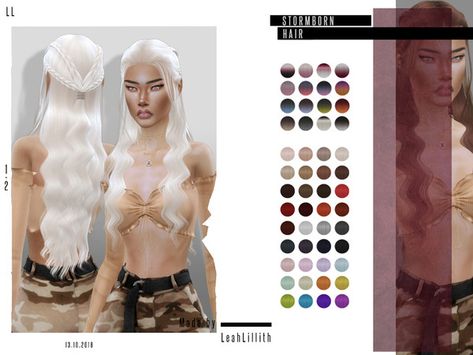 Leah Lillith's LeahLillith Stormborn Hair Leah Lilith Sims 4 Cc, Sims 4 Leah Lillith Hair, Sims 4 Mermaid Hair Cc, Leah Lillith Sims 4 Hair, Leahlilith Sims 4 Hair, Sims 4 Mermaid Hair, Ts4 Mermaid Cc, Sims4 Collection, Sims 4 Leahlillith