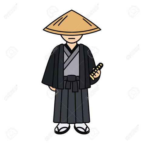 Ronin Hat, Japanese Hat Traditional Drawing, Japanese Hat Traditional, Traditional Korean Hat For Men, Chinese Hat Traditional, Social Media Sizes, Traditional Kimono, Japanese Warrior, Straw Hat