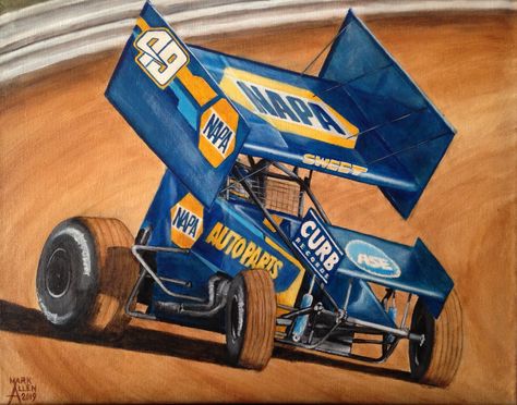 Sprint Car Drawing, Sprint Car Racing, Motorsport Art, Sprint Car, Track Racing, Stock Car Racing, Car Driver, Dirt Track Racing, Sprint Cars