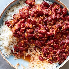 American-Style Red Beans and Rice Light Red Kidney Beans Recipes, Red Kidney Bean Recipes, Dried Beans Recipes, 1 Person Meals, Stir Fried Rice Recipe, Daniel Diet Recipes, Red Bean Rice, Kidney Beans And Rice, Cream Cornbread