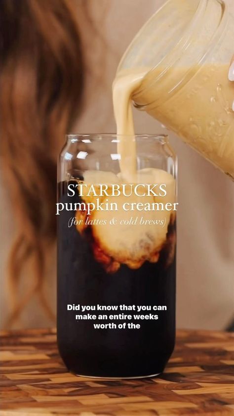 Starbucks Pumpkin Cream Cold Brew, Pumpkin Creamer, Diy Coffee Creamer, Dove Recipes, Pumpkin Drink, Pumpkin Cream Cold Brew, Cream Cold Brew, Scd Diet, Coffee Creamers