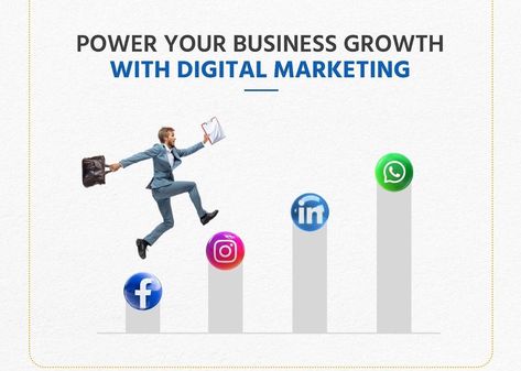 Digital marketing can significantly power your business growth by increasing brand visibility, driving more traffic to your website, and converting leads into customers. Utilizing strategies such as search engine optimization (SEO), social media marketing, content marketing, and pay-per-click advertising can help you reach a broader audience and engage with them effectively. By analyzing data and adjusting campaigns in real-time, you can optimize your marketing efforts for maximum ROI, ens... Composition Painting, Social Media Coaching, Youtube Seo, Digital Marketing Strategies, Local Seo Services, Best Seo Company, Growth Marketing, Best Digital Marketing Company, Social Media Advertising