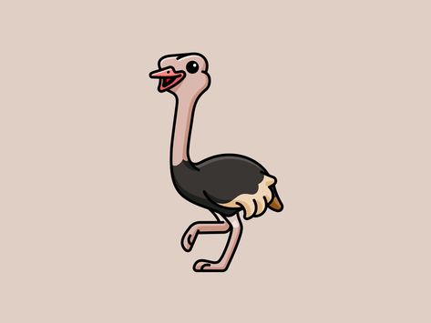 Ostrich Animal, Fairy Bed, Cute Small Drawings, Trippy Drawings, Illustration Story, Sketch A Day, Small Drawings, Outline Drawings, Guided Drawing