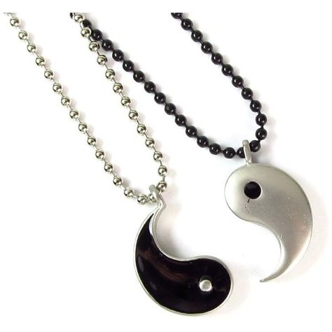 Friendship Pewter Yin Yang Pendants on Ball Chain Necklaces ($9.99) ❤ liked on Polyvore featuring jewelry, necklaces, ball chain necklace, yin yang pendant, pewter jewelry, yin yang jewelry and ball chain jewelry Silver Necklace Prom, Jing Jang, Jing Y Jang, Pewter Jewelry, Couple Necklace, Bezel Necklace, Pewter Pendant, Friendship Necklaces, Diamond Solitaire Necklace