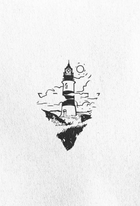 Small Lighthouse Tattoo, Stamp Tattoo, Lighthouse Tattoo, Family Tattoos, I Tattoo, Small Tattoos, Lighthouse, Tatting, Body Art