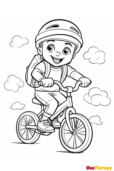 Keep your little ones entertained and creative with these 9 free printable bicycle coloring pages. Perfect for kids of all ages, they can have fun coloring and learning about bicycles. Download them for free and enjoy some coloring time with your children! School Coloring Pages Free Printable, Bicycle Coloring Pages, Transportation Coloring Pages, Kids Colouring Printables, Coloring Pictures For Kids, Mermaid Coloring Book, Free Kids Coloring Pages, Space Coloring Pages, Printable Christmas Coloring Pages