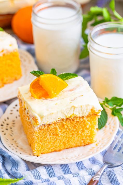 Easy Orange Creamsicle Cake Recipe Orange Creamsicle Cake Recipe, Mandarin Orange Cake Recipe, Orange Pineapple Cake, Mandarin Cake, Mandarin Orange Cake, Oatmeal Chocolate Chip Bars, Creamsicle Cake, Orange Dessert, Nursing Cake