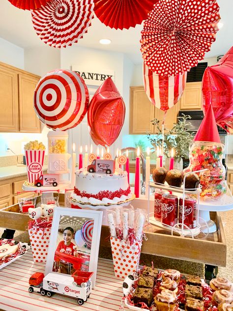 Target Themed Birthday Party, Target Birthday, Target Party, Frozen Bday Party, Shooting Practice, Mcdonalds Gift Card, Birthday Morning, Target Inspired Home Decor, Bday Party Theme