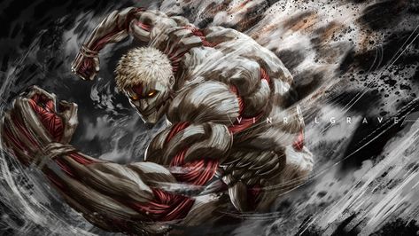 ArtStation - 9 Titan : Armored Titan Titan Design, Titan Armor, Armored Titan, Doflamingo Wallpaper, Female Titan, Reiner Braun, Attack On Titan Series, Ghibli Tattoo, Glowing Background