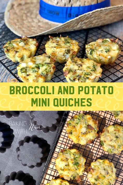 Quiche With Potatoes, Broccoli Cheese Quiche, Broccoli Quiche Recipes, Potato Quiche, Potato Breakfast Recipes, Delicious Broccoli, Popover Recipe, Broccoli Quiche, Broccoli And Potatoes