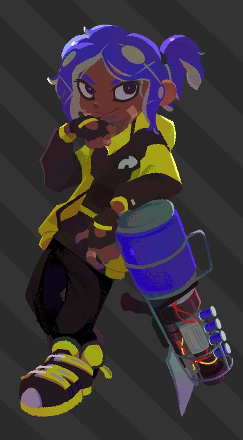 Splatoon Art Reference, Side Order Splatoon Fanart, Splatoon Hairstyles Octo, Splatoon 3 Outfits Ideas, Splatoon Octoling Hairstyles, Splatoon 3 Hairstyles, Splatoon Pose Reference, Octoling Hair, Splatoon 3 Outfits