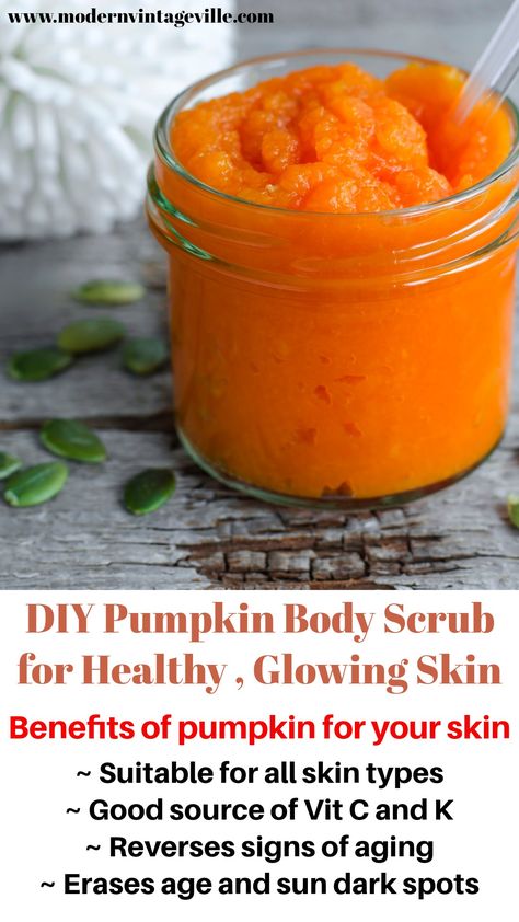 Pumpkin Body Scrub, Pumpkin Face Mask, Cucumber Face Mask, Cucumber For Face, Face Mask Diy, Honey Face Mask, Sugar Scrub Recipe, Honey Face, Scrub Recipe