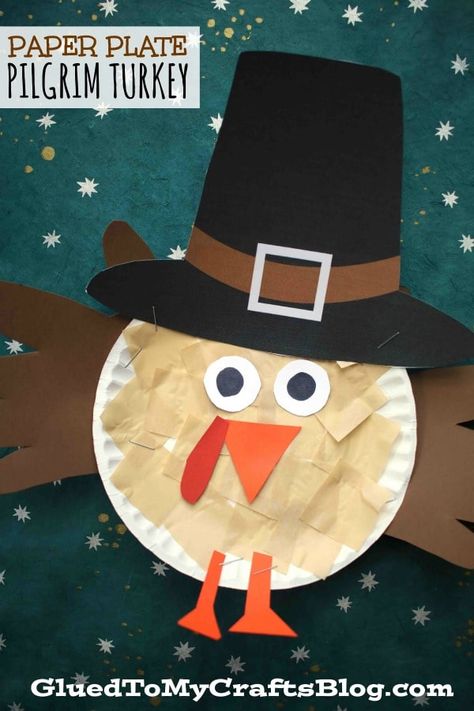 November Crafts Preschool, Mayflower Craft, Paper Plate Turkey, Pilgrim Crafts, 100 Días De Clases, Thanksgiving Art Projects, Turkey Crafts Kids, Thanksgiving Activities Preschool, Thanksgiving Crafts For Toddlers