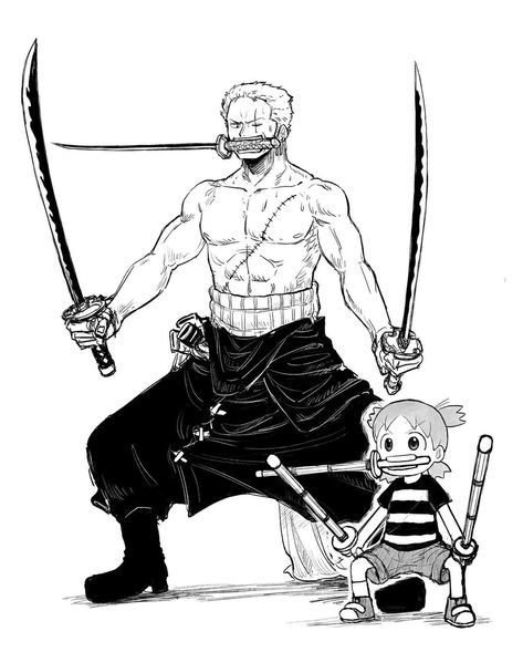 Yotsuba Manga, Straw Hat Crew, Persona Five, One Piece Zoro, Azumanga Daioh, Zoro One Piece, Foto Ideas Instagram, Roronoa Zoro, Character Design Male