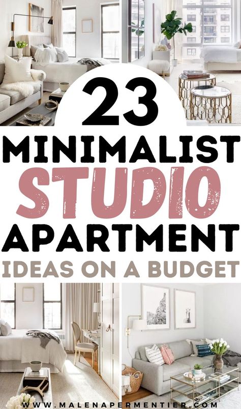 Small Space Apartment Ideas, Appartement Design Studio, Small Studio Apartment Decorating, Minimalist Studio Apartment, Minimalist Apartment Decor, Tiny Studio Apartments, Apartment Ideas On A Budget, Minimalist Studio, Studio Apartment Design