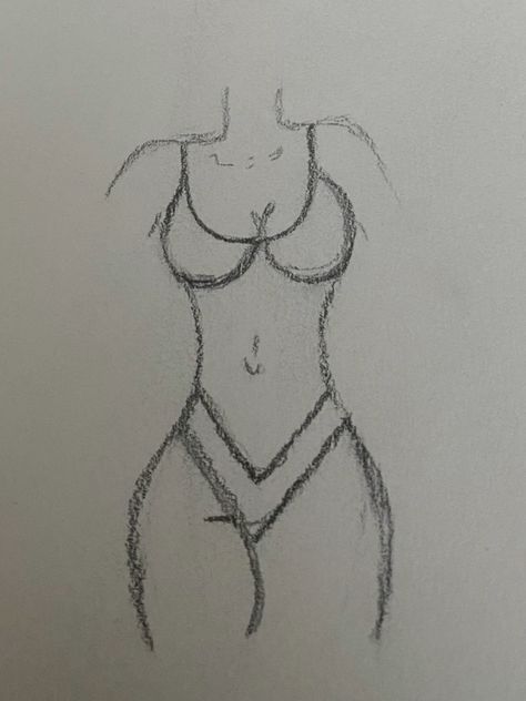 Drawing Body Ideas Easy, Yk Drawings, Drawing Girls Bodies, Art Drawings Aesthetic Easy, Drawings Of Women Body, Body Practice Drawing, Pencil Art Drawings Aesthetic, Easy Body Sketches, Drawings Aesthetic Easy