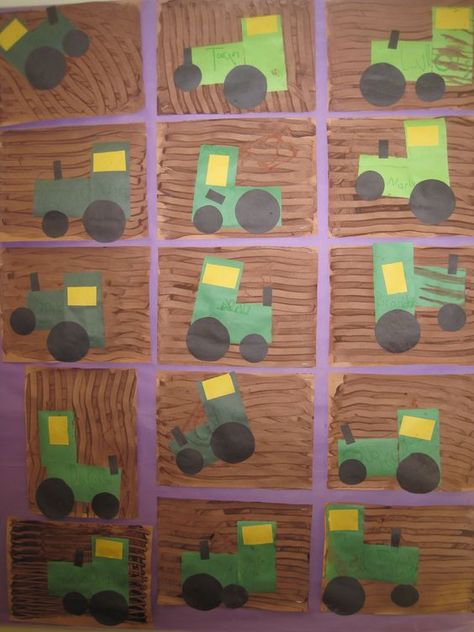 Tractor Craft, Preschool Farm Crafts, Tractor Crafts, Farm Activities Preschool, Farm Animals Preschool, Farm Lessons, Farm Animals Activities, Farm Theme Preschool, Farm Animal Crafts