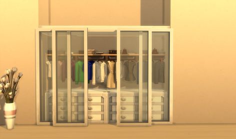 Built In wardrobe made by only base game items. The sims 4 Sims 4 Bedrooms Base Game, Sims 4 Base Game Bedroom Ideas, Base Game Sims 4 Rooms, Sims 4 Room Ideas Base Game, Sims 4 Living Room Ideas Base Game, Sims4 Base Game, Sims Base Game House, Sims 4 Base Game Room Ideas, Sims 4 Base Game House