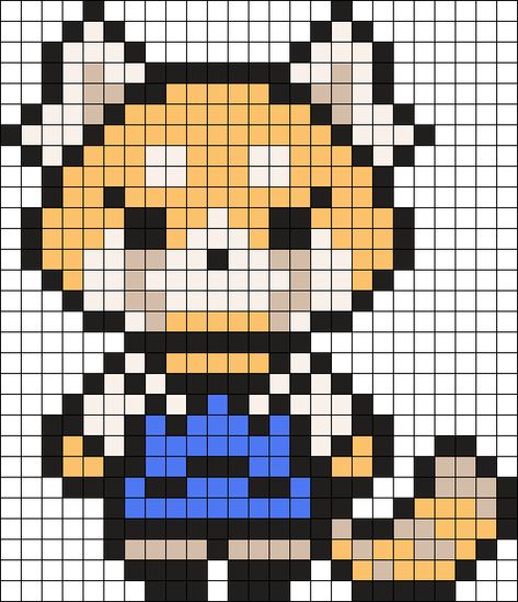 Sanrio Pixel Art, Aggretsuko Perler Beads, Pattern Maker, Photo Pattern, Kandi Patterns, Bead Sprite, Bead Pattern, Perler Patterns, 8 Bit