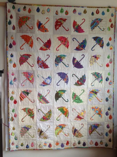 Umbrella Quilt, Accuquilt Patterns, Kaffe Quilts, Girl Quilts Patterns, Flower Quilt Patterns, Button Tree, Modern Baby Quilt, String Quilts, Applique Quilt Patterns