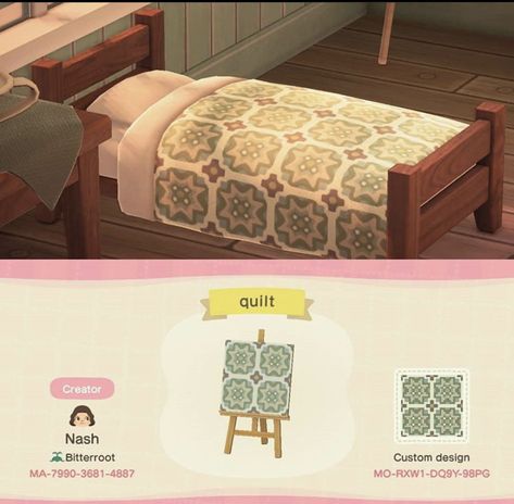 Animal Crossing Quilt Pattern, Animal Crossing Quilt, Acnh Cottagecore, Animal Crossing 3ds, Ac New Leaf, Blue Quilt, Happy Home Designer, Animal Crossing Qr Codes Clothes, Animal Crossing Wild World