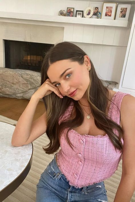 Miranda Kerr On Celery Juice, Gua Sha & How To Get The Shiniest Hair | British Vogue Miranda Kerr Outfits, Miranda May, Miranda Kerr Hair, Evan Spiegel, Kora Organics, Miranda Kerr Style, Natural Skincare Brands, Celery Juice, Morning Skin Care Routine