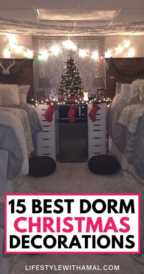 Dorm Christmas Lights, Dorm Christmas Decorations, Dorm Christmas Decor, Dorm Room Christmas Decorations, Dorm Room Christmas, Door Decorations For Christmas, College Girl Christmas Gifts, Christmas Dorm Decorations, Door Christmas Decorations